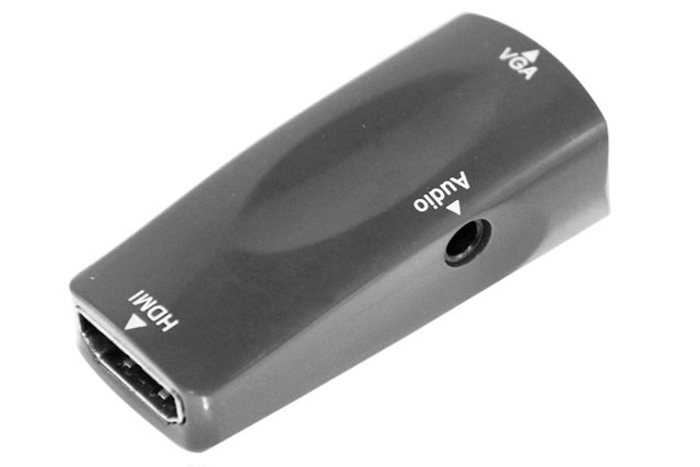 Sunnyday Prise en Charge de ladaptateur Audio HDMI Femelle vers VGA mâle avec câble Audio stéréo 3,5 mm Cordon Micro USB 