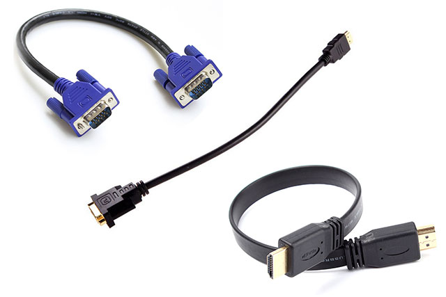 Câble vidéo court 30 cm : HDMI - HDMI / HDMI - DVI / VGA - VGA