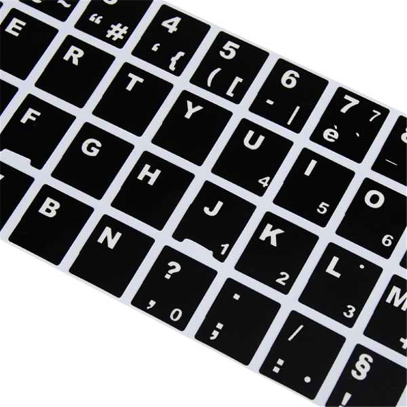 Stickers clavier AZERTY Basic pour claviers QWERTY ou autre